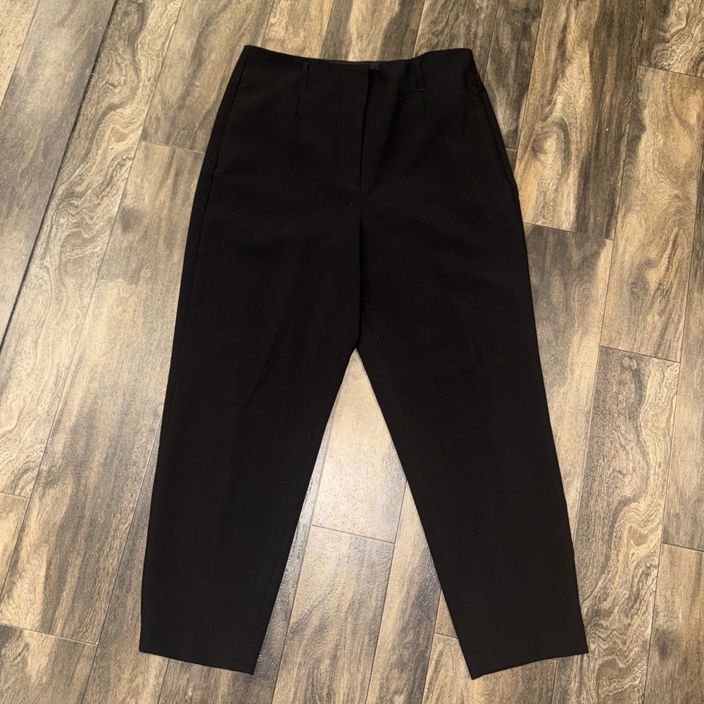 H&M Women's Black Relaxed Baggy Dress Pants Size 10 Business Casual